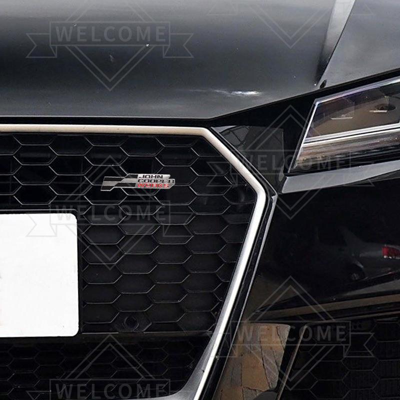 3D Car Stickers John Cooper Works Grille Emblem Auto Body Badge Trunk Decal For Mini Cooper S ONE J01 U25 F57 R53 R55 R56 R58