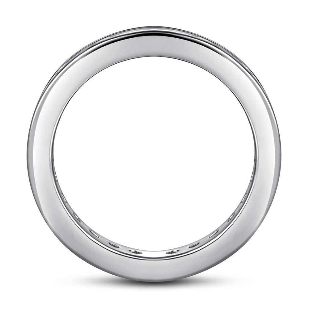 Lindon Classic 925 Sterling Silver  Zircon Ring Ladies Jewelry Wedding Promise Party Gift