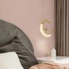 LED Moon Pendant Lights Nordic Indoor Lighting Art Lamp For Living Room Home Bedroom Bedside Decoration Hanging Lamps luster