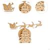 Wooden Christmas Tree Centerpiece Bookshelf Figure Table Kitchen Cabinet Holiday Collectible