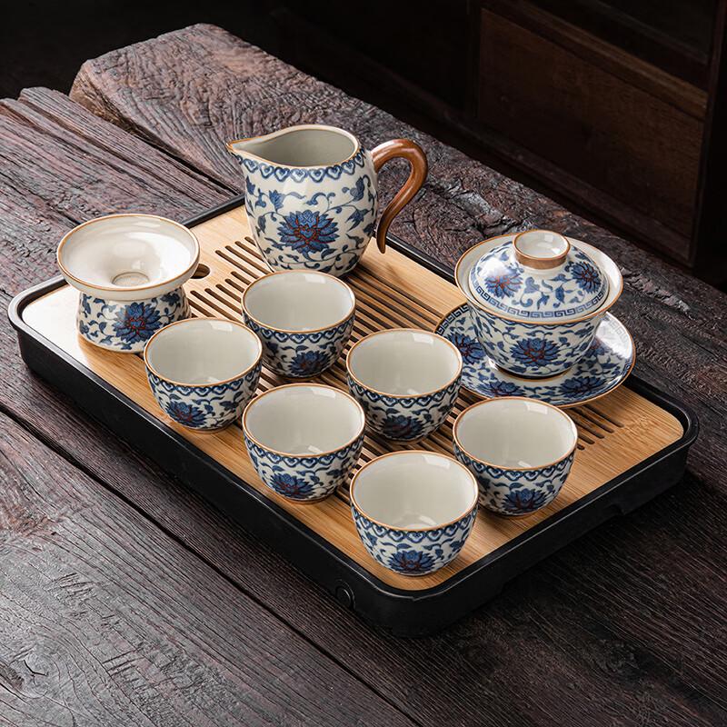 Lainuo Yellow Ru Kiln Lotus Tea Set