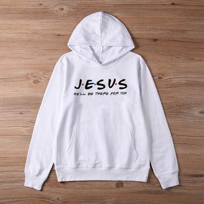 Kolorowy jezus będzie tam dla ciebie chrześcijańska bluza z kapturem damska bluza z kapturem swetry unisex top z czystej bawełny swetry bluzy z kapturem