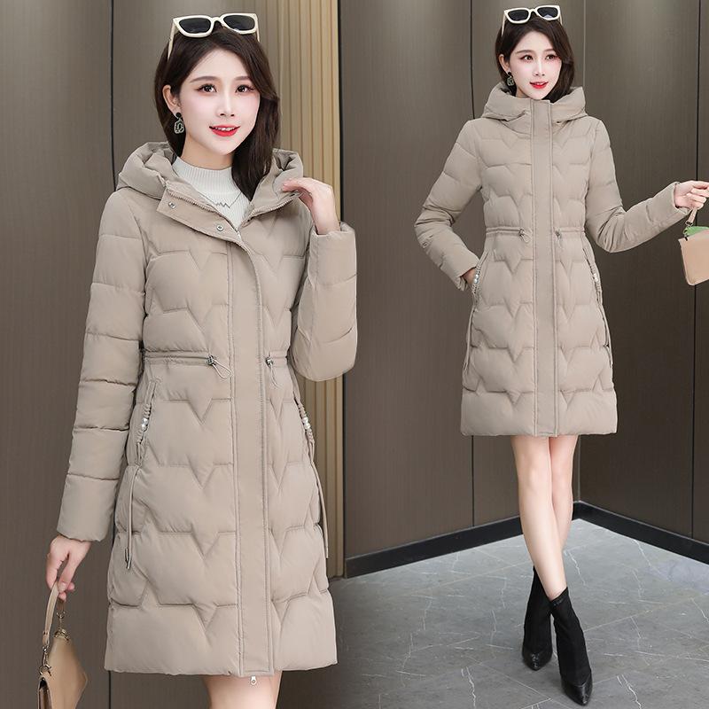 cotton-padded clothes, women's winter coats, new down cotton-padded jackets, medium and long styles, loose, thickened, waist and thin.