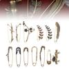 Vintage Women Cardigan Clip Retro Branches Leaves Brooches Anti-gloss Pins Scarf Buckle Men Suit Lapel Pin Bag Hat Accessories