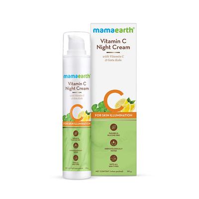 Vitamin C Night Cream For Women 50g For Radiant Skin Glow Dark Spot Removal Nighttime Moisturizing Face Cream