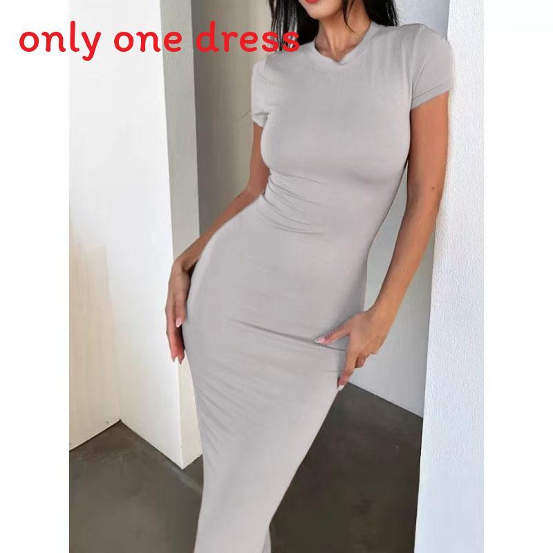 Elegant Summer Dress For Women With Spliced Design And High Waist For Casual Wear