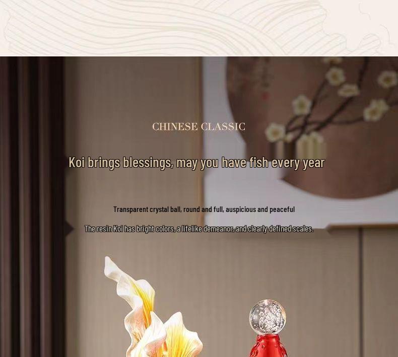 Yearly Abundance Fish Ornament: Perfect for Office, Living Room, Wine Cabinet, Home Décor, or as a Housewarming Gift.