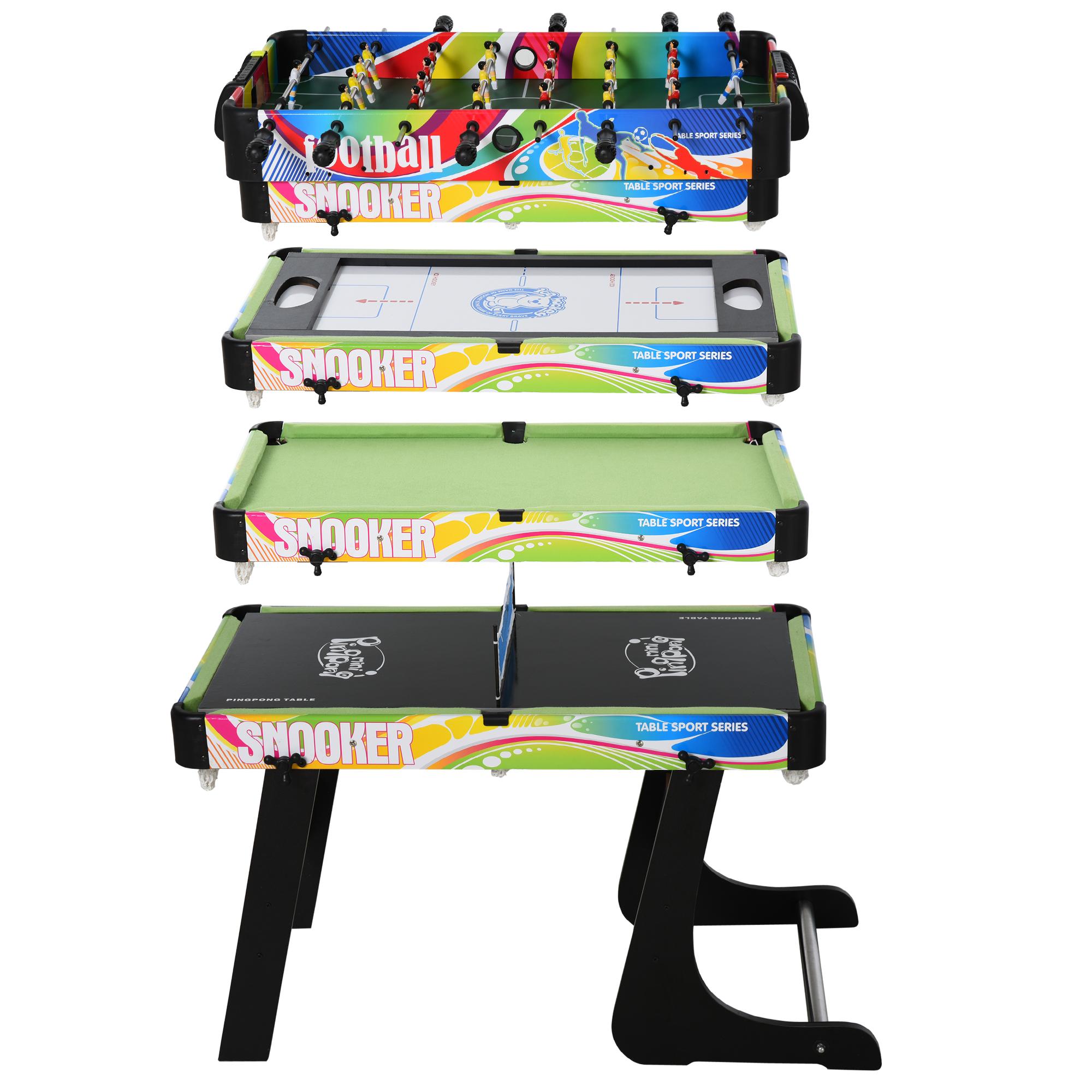 Foldable Multi-Game Table 4 in 1