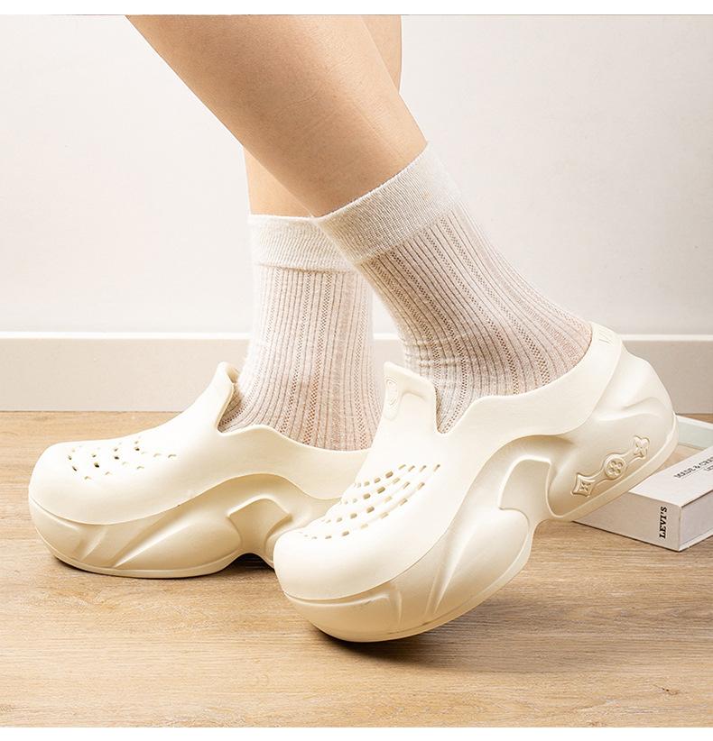 Nové Baotou líné boty módní všestranné pánské a dámské nošení zvýšení výšky protiskluzové plážové prodyšné boty na jedno šlápnutí ženy