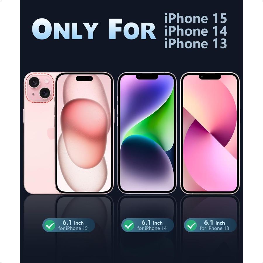 

FNTCASE для чехла iPhone 15: для iPhone 14 iPhone 13 Чехол Магнитный Матовый Полупрозрачный Тонкий Противоударный Чехол для Мобильного Телефона Военный United States