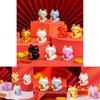 Adorable Resin Lucky Cat Figurines For Car Desktop Decor In Multiple Colors Cute Lucky Cat Resin Craft For Diy Decoration