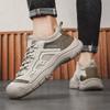Fashion Stylish Cowhide Mens Sneakers Classic Comfortable Casual Footwear Outdoor Walking Footwear Anti-collision Toe Male Treking Shoes