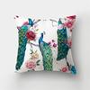 Peacock Feather Printed Pattern Cushion Cover for Home Living Room Sofa Car Bedroom Decoration Pillow Cover