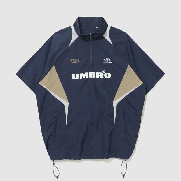 Umbro Hbl Bloke Short Sleeve Stand Neck Anorak Navy (Uq223Cwt52) (B Type)