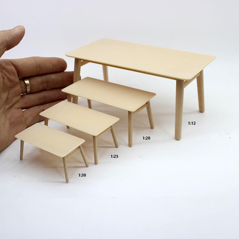 Miniature Dollhouse Dining Table and Chair Set - 12-Piece Scene Furniture Toy