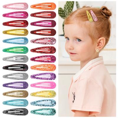 24PCS Water Droplet Type BB Hair Clip Oil Droplet Cat Eye Bangs Barrette Random 24 Color DIY Color  Headwear