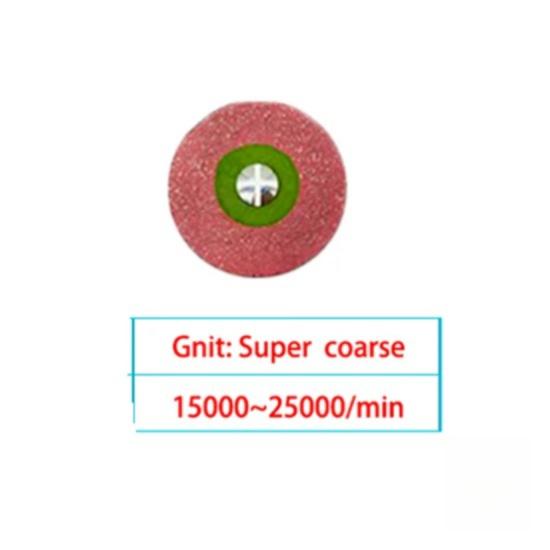 Dental Rubber Diamond Polisher Wheel Disc For Porcelain Zirconia Restorations 26mm Dental Lab Polisher