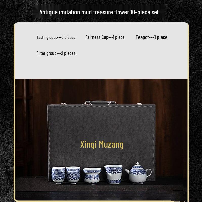 Shangqi Blue and White Porcelain Tea Set