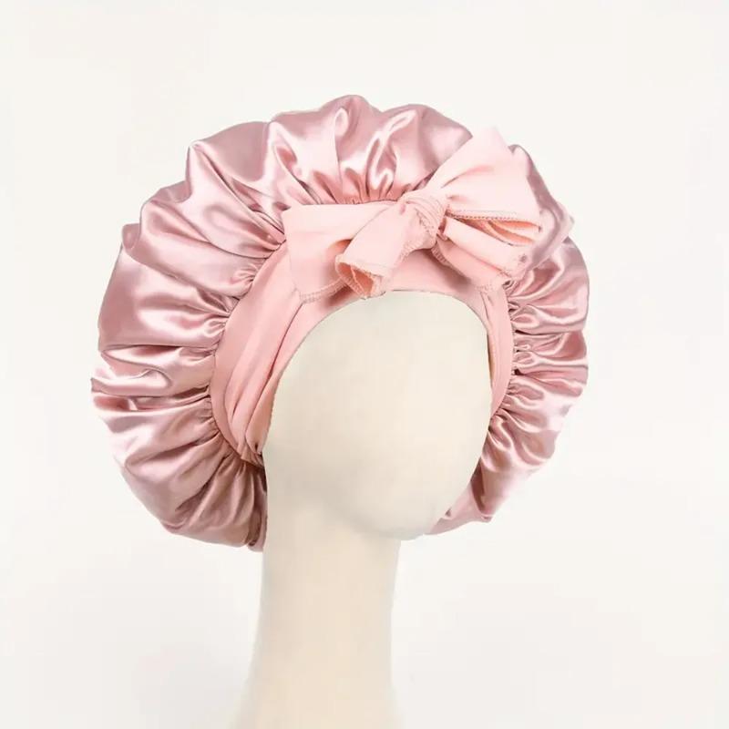 Satin Bonnet Silk Bonnet Adjustable Bonne for Sleeping Hair Bonnet with Tie Band Bonnets for Women Men Hair Wrap