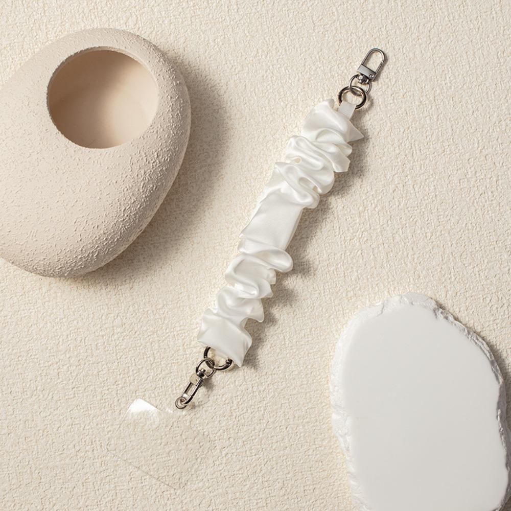 Short Elastic Mobile Phone Lanyard ABS Large Intestine Bag Rope Satin Mobile Phone Strap Backpack