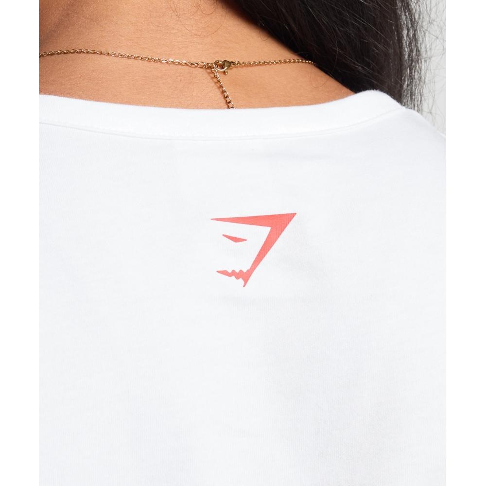 Gymshark Lift Heavy Baby Tee White B9a3s Wb57