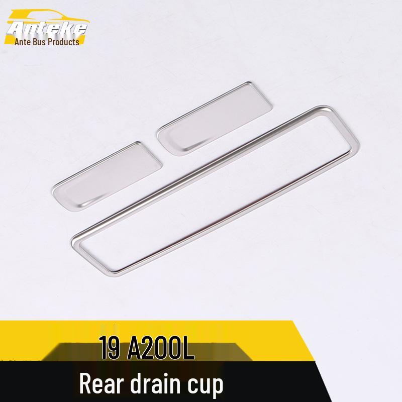 19 A200L Rear Cup Holder Decorative Frame Bright Ring Car Accessory
