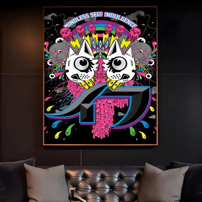 M-Mindless S-Self I-Indulgence Band Poster HD Art Sticky Wall Waterproof Home Living Room Bedroom Bar Aesthetic Decoration