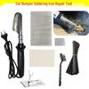 Electric Bumper Repair Kit for Front & Rear Bumpers - Soldering Iron, Mesh, PP Plastic Glue, and Welding Strips.