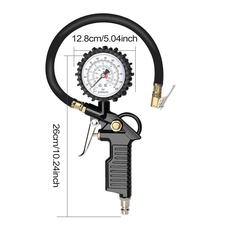 Digital Tire Pressure Gauge Car Tire Pressure Gauge Automatic Heavy-Duty Portable Compressor Accessory Adapter Nozzle For RV