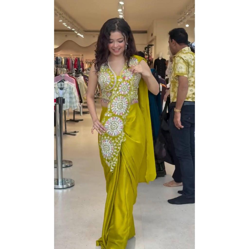 New Superhit Launch – Trending Drape Ready To Wear Saree with Stylish Embroidered Blouse