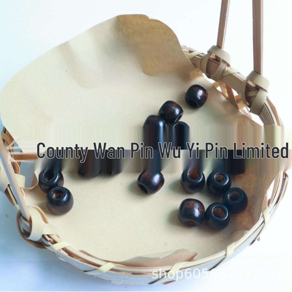 11x12mm & 16x17mm Wooden Beads for Jewelry, Handmade Beading Material with Drawstring Bucket