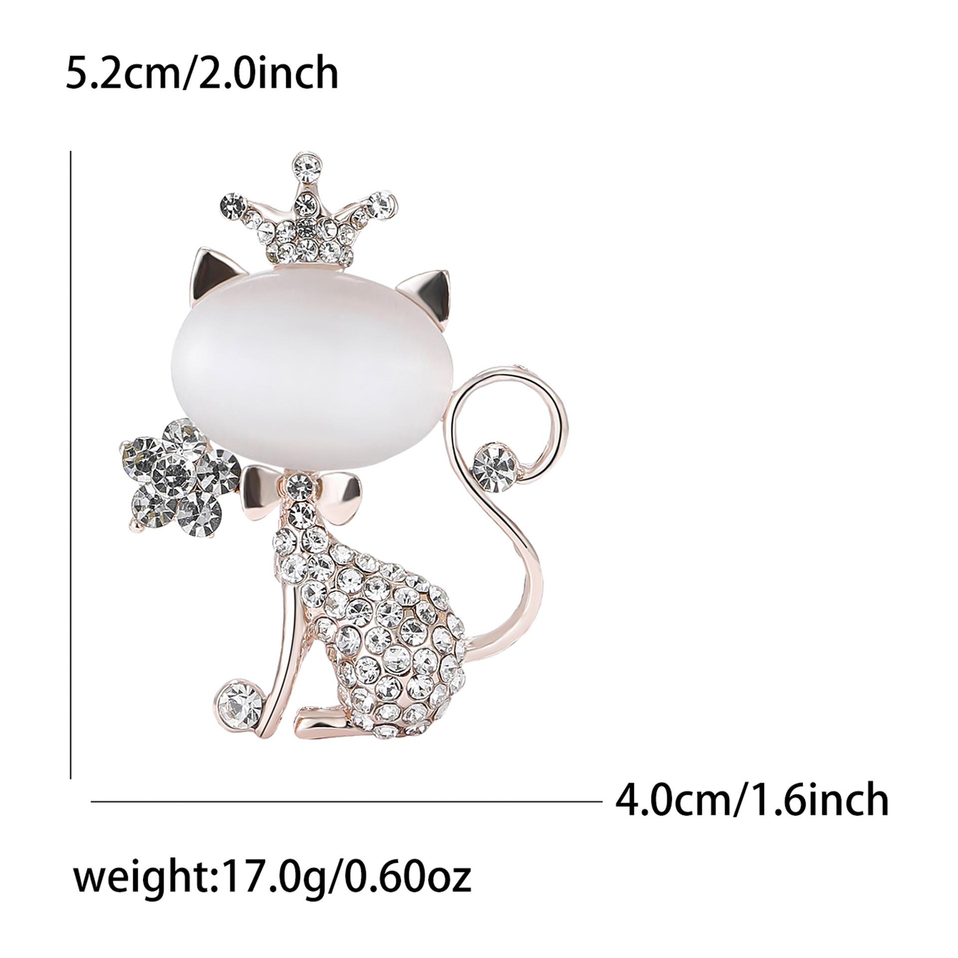 

Темперамент сплав опал корона кошка брошь мода универсальная женская одежда корсаж ювелирные изделия булавка