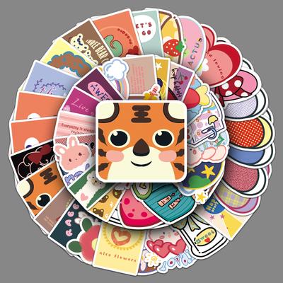 50 Love Graffiti Ins Feng Ouyang Nana Same Style Guka DIY Mobile Phone Case Suitcase Stickers Waterproof