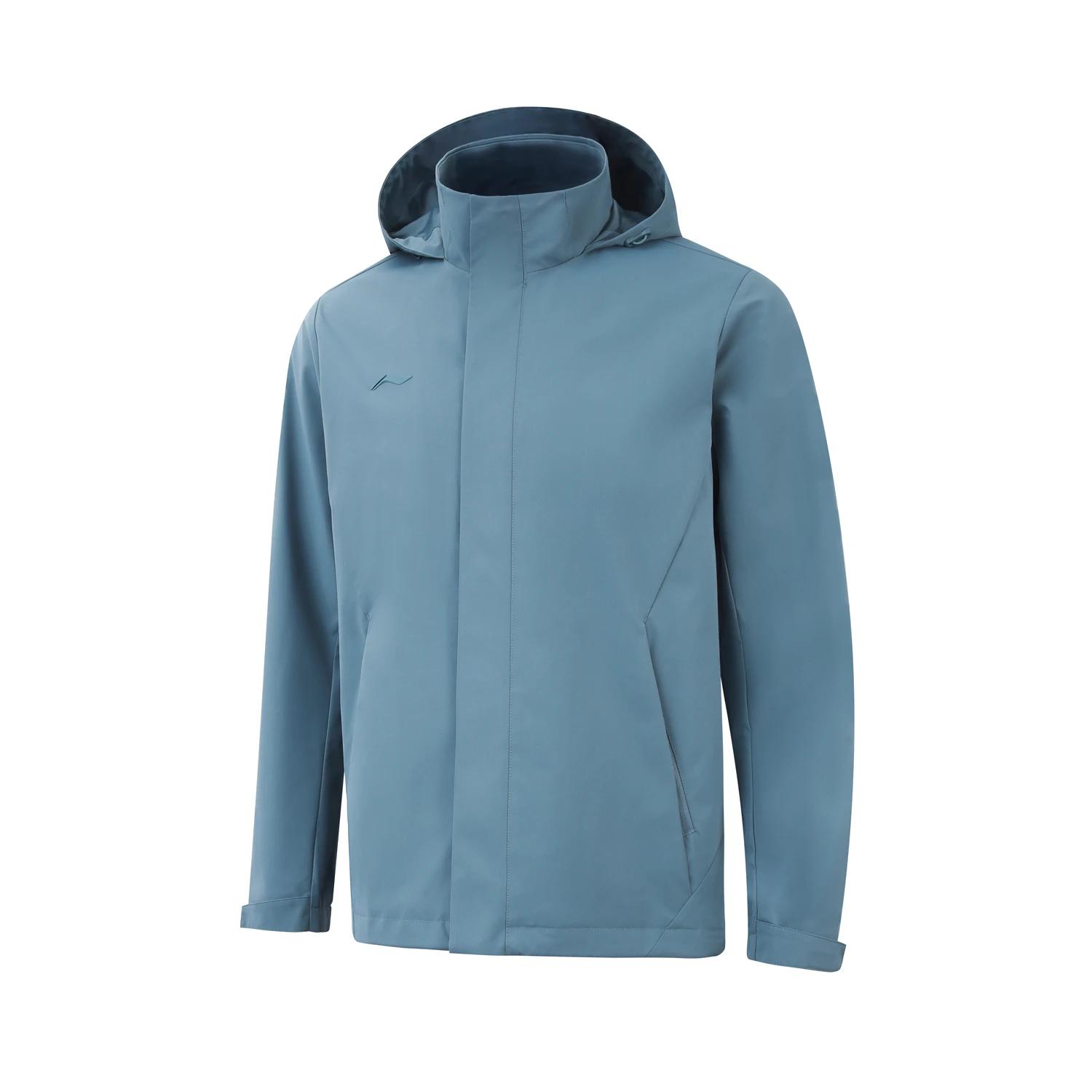 

Li-Ning Однотонная универсальная спортивная куртка с капюшоном на молнии Мужская куртка AFDV901-2 XL