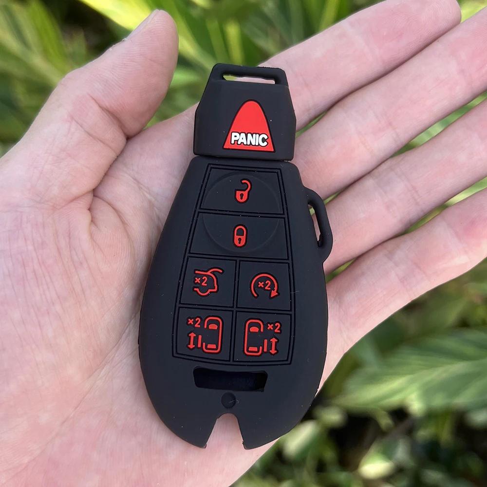 

7 Кнопок Силиконовый Чехол для Ключа Автомобиля Кожа для Jeep Commander Dodge Grand Caravan Chrysler Grand Voyager Town Country Комплект Пультов