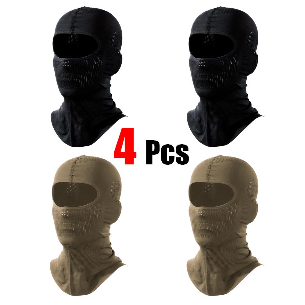 1pc/2pcs/4pcs Elasticity Breathable Balaclava Hat Cycling Full Face Mask Outdoor Ski Motorcycle Mask Scarf Helmet Inner Cap