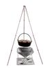 Camping Moon MS-105-BRZ Tripod L 4patrový skládací stativ na oheň Nosnost 15 kg Úložné pouzdro součástí balení