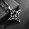 Trendy Witchcraft Witch Knot Necklace Celtic Irish Protection Knot Pendant Men Women Trending Amulets Jewelry Gifts