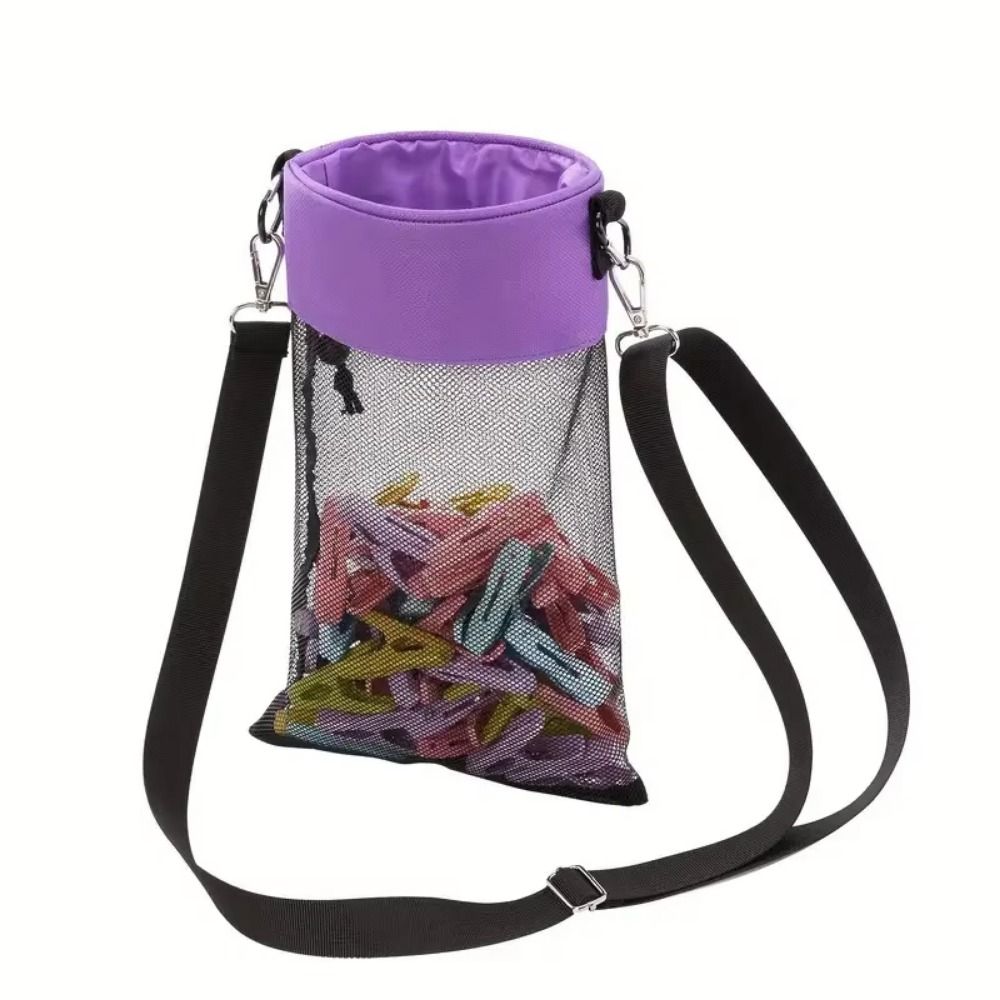 Drawstring Closure Clothespin Storage Bag Lightweight Compact Portable Beach Bag Utility Bag Ventilated Pouch
