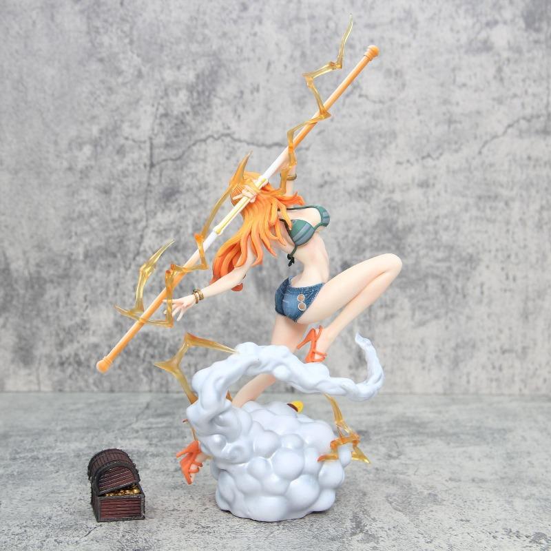 New One Piece Model Figurine PC Case Character Cartoon Nami Figure In Shorts Anime Merchandise 2D Themed Holiday Gift Boxed