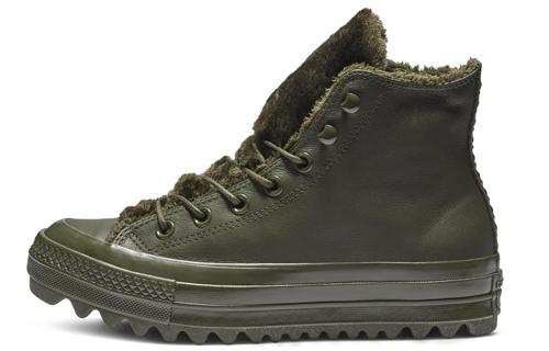 Converse Ctas Lift Ripple Hi Высокие Кеды Женские Холщовые Армейский Зеленый 562425c 36