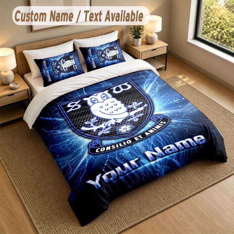 Bedding Set 1 Duvet Cover 2 Pillowcases Sheffield Wednesday FC Print Soft Bed Linen Bedroom Decor
