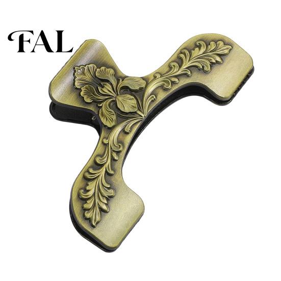 Book Page Holder for Reading Vintage Metal Holder, with Floral Pattern Design, Hands Free Rustic Desk Decor Readers Clip, Durable Zinc Alloy Spreader,