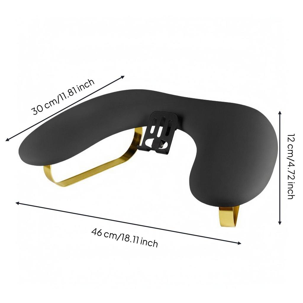 U-Shaped Nail Hand Rest Ergonomic with Metal Frame Manicure