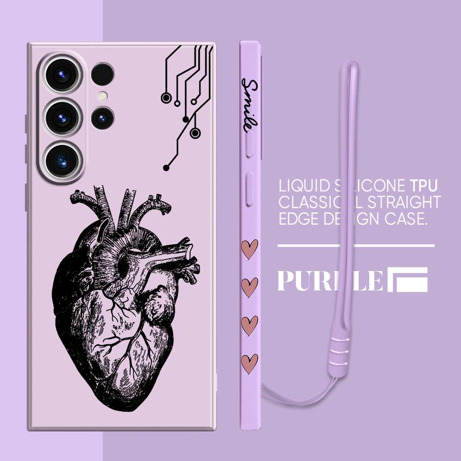 Creative Cardiovascular Model Heart Soft Phone Case for Samsung Galaxy S25 S21 S22 S23 S24 S20 FE S10 Plus Note 10 20 Ultra