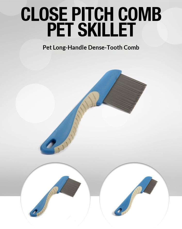 Stainless Steel Pet Dog Cat Anti Lice Fea Grooming Combs Tear Stain Removal Comb with Rounded Teeth