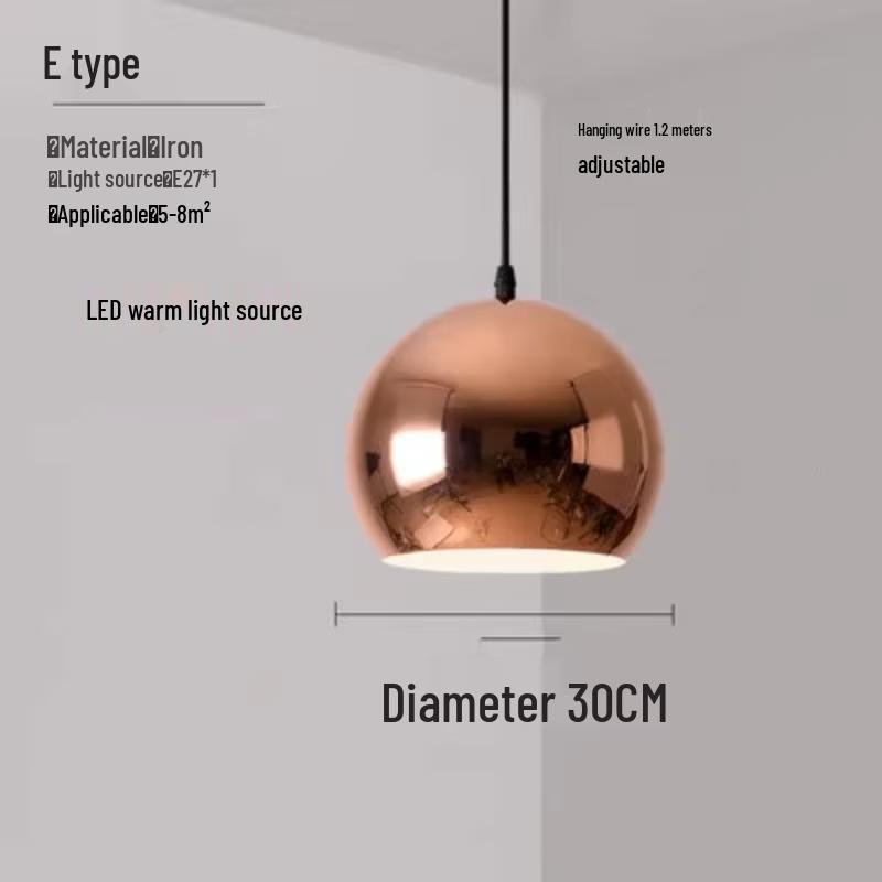 Скандинавская световая роскошь гальваническая подвесная лампа