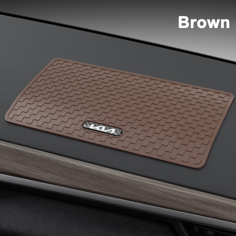 

Car Logo Non-Slip Mat Sticky Dashboard Sticky Pad For KIA Rio Soul Seltos Forte K5 K3 Niro Sorento Stinger Sportage Decoration коричневый