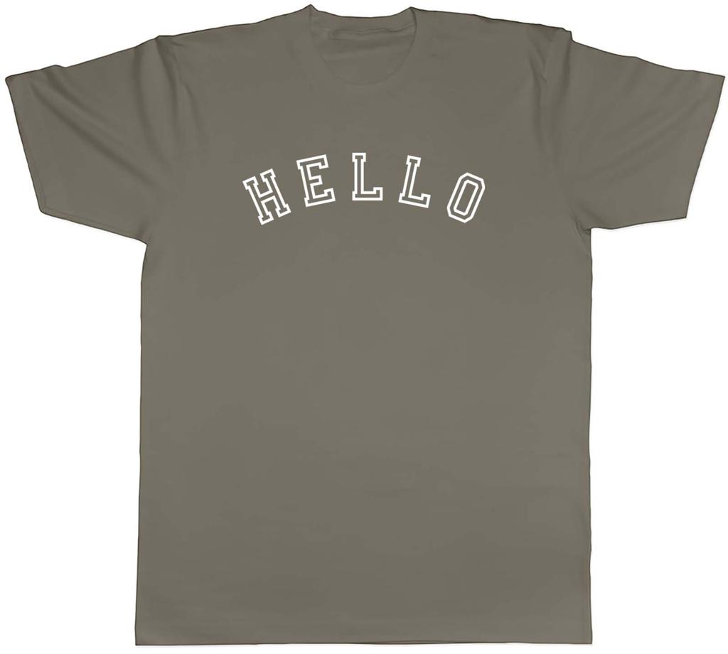 Arched Hello Unisexs TShirt Greet a Person Say Hi Tee Gift