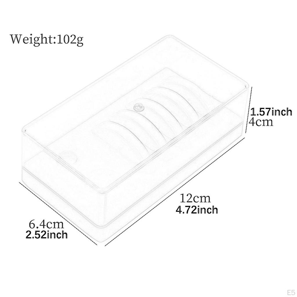 Acrylic Eyelash Grafting Pallet with Cover for Beginners Organizer Box,Sturdy,Professional Lash Tile